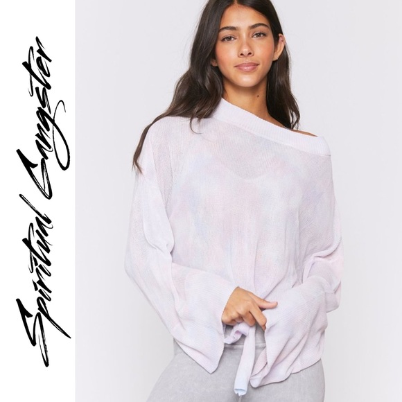 Spiritual Gangster Tops - SPIRITUAL GANGSTER KONA SWEATER - Faded Quartz